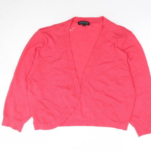 Paramour Womens Pink V-Neck Viscose Shrug Jumper Size XL