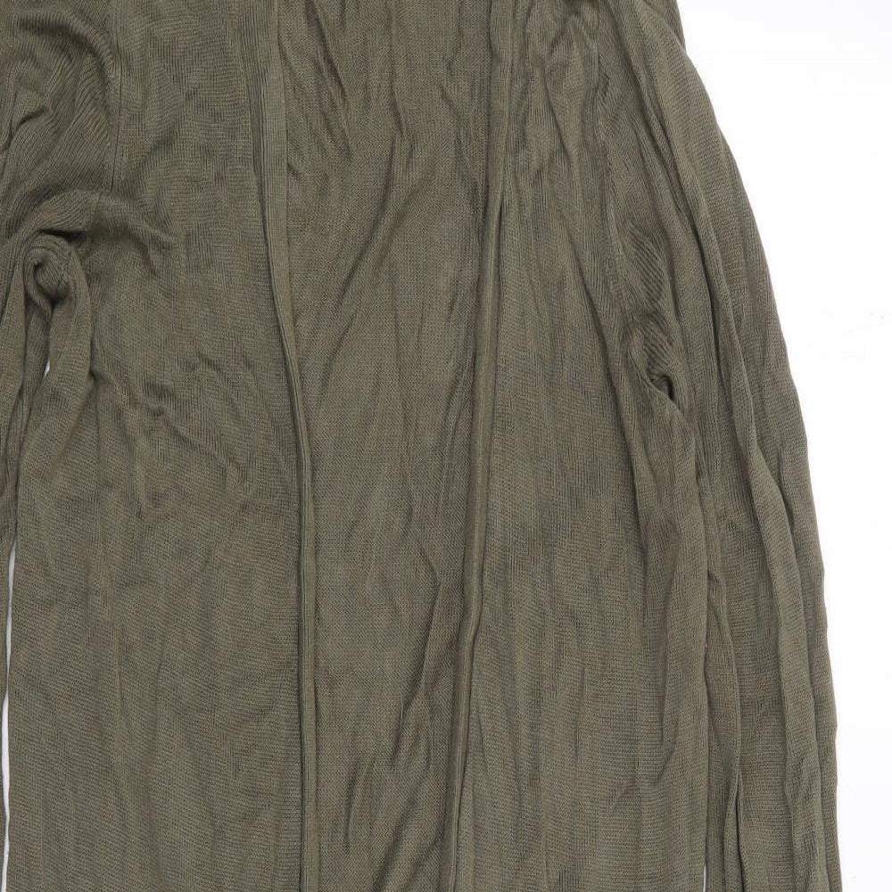 Oasis Womens Green V-Neck Viscose Cardigan Jumper Size S