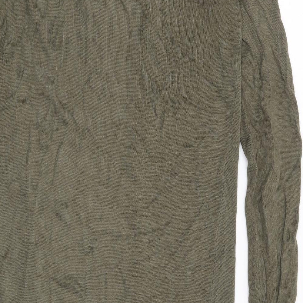 Oasis Womens Green V-Neck Viscose Cardigan Jumper Size S