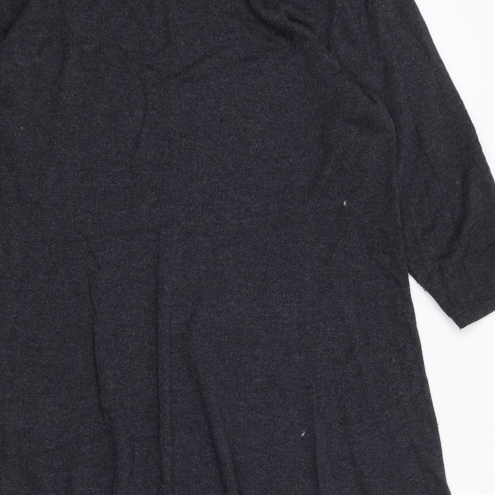 Monsoon Womens Grey Viscose Fit & Flare Size 20 Round Neck