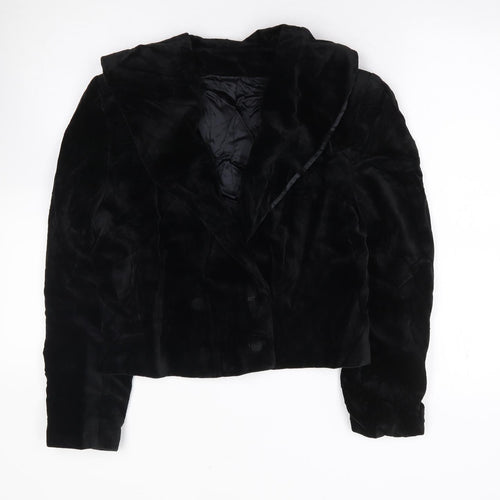 St Micheal Womens Black Cotton Jacket Suit Jacket Size 12