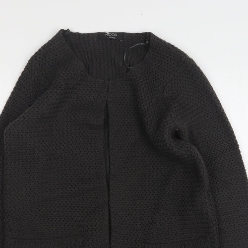 George Womens Grey Round Neck Acrylic Cardigan Jumper Size 10