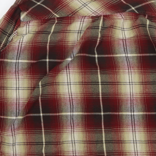 Legendary Whitetails Mens Red Plaid Cotton Button-Up Size L Collared