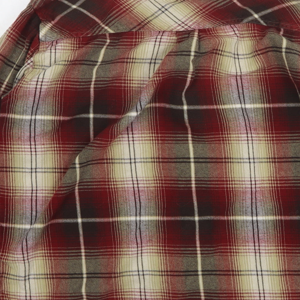 Legendary Whitetails Mens Red Plaid Cotton Button-Up Size L Collared