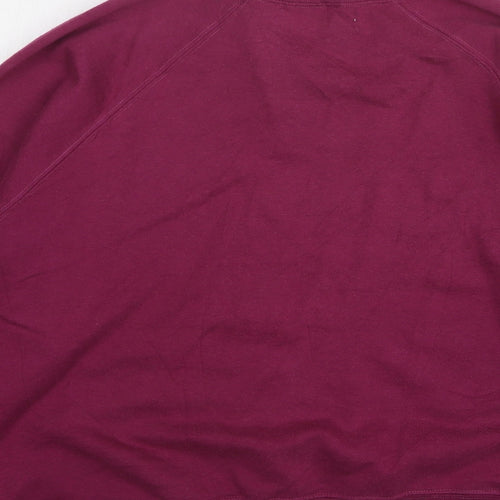 Compliments Womens Purple Polyester Pullover Sweatshirt Size L