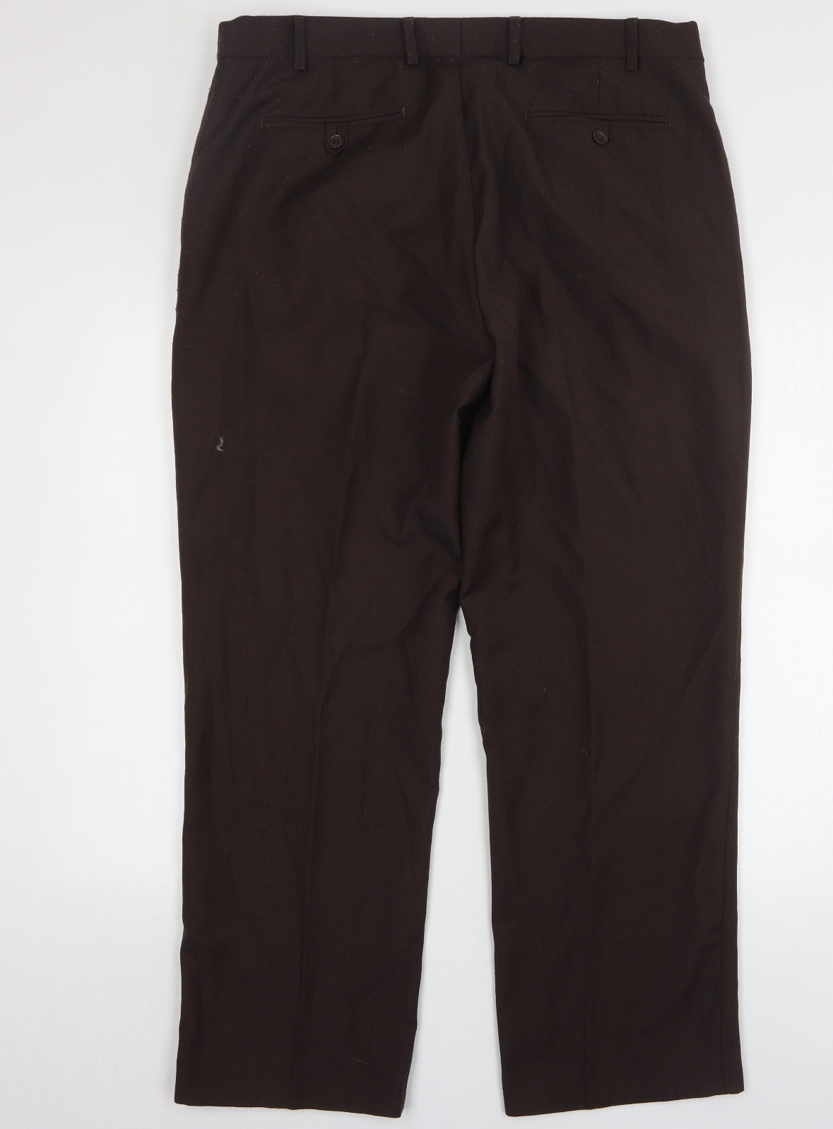 Skopes Mens Brown Wool Trousers Size 38 L29 in Regular