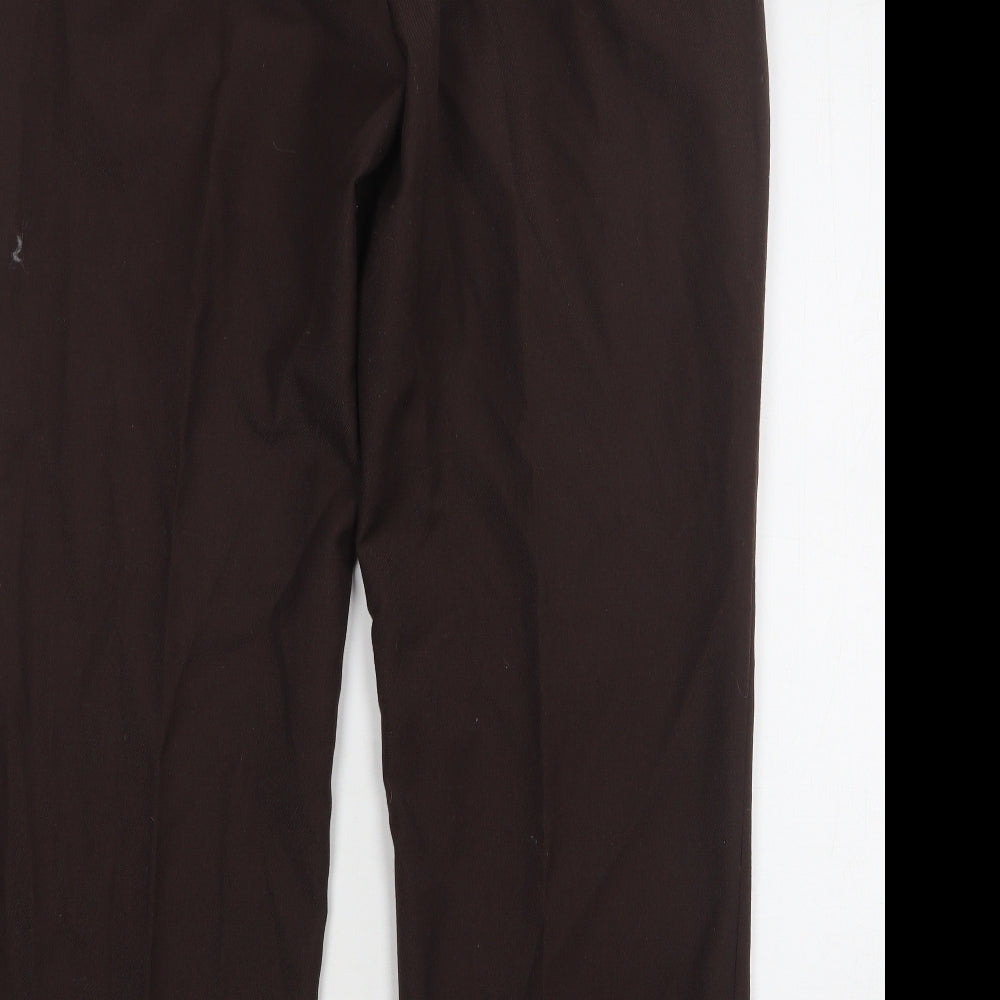 Skopes Mens Brown Wool Trousers Size 38 L29 in Regular