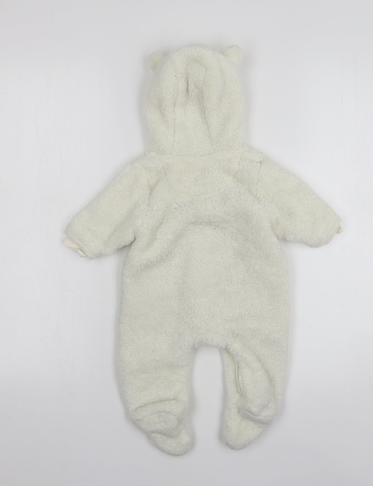 NEXT Girls White Solid Cotton Kimono One Piece Size 0-3 Months