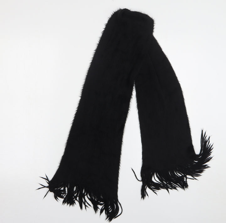 Preworn Womens Black Polyester Scarf