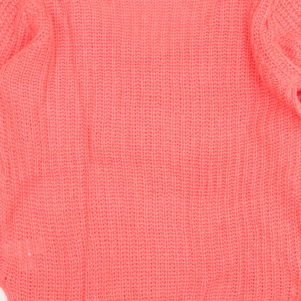 Atmosphere Womens Pink V-Neck Acrylic Pullover Jumper Size 18