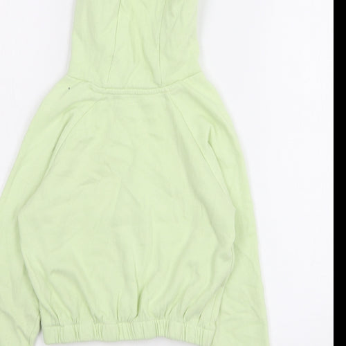 Pep&Co Girls Green Cotton Pullover Hoodie Size 7-8 Years