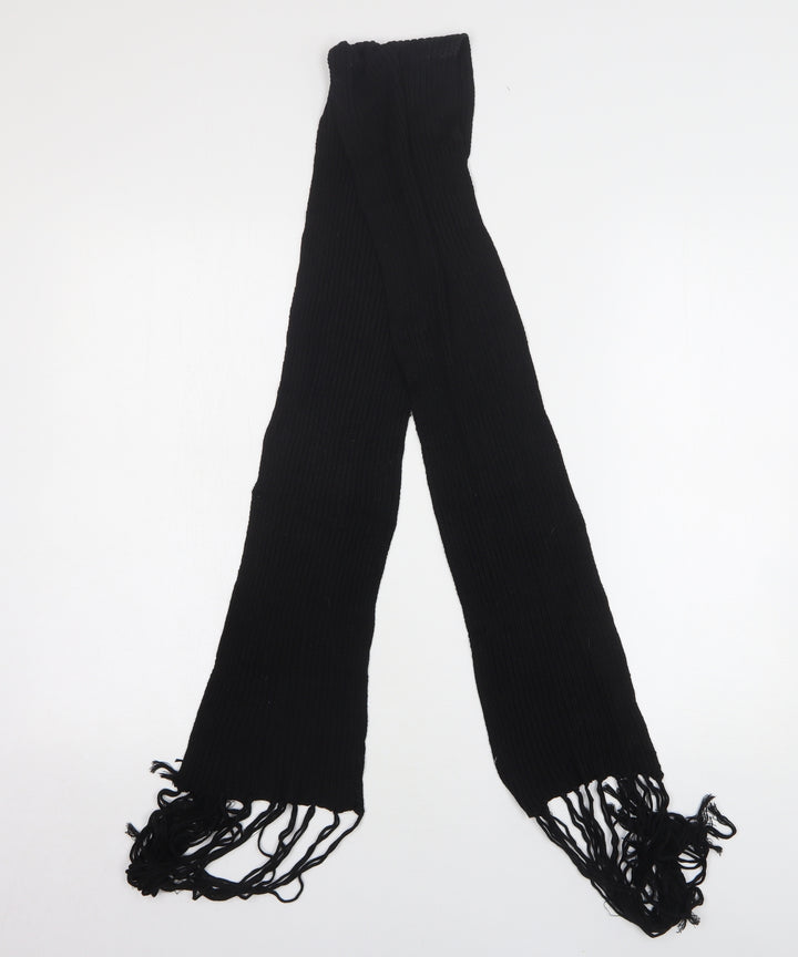 Preworn Womens Black Polyester Scarf