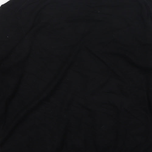 Marks and Spencer Womens Black V-Neck Viscose Pullover Jumper Size 14