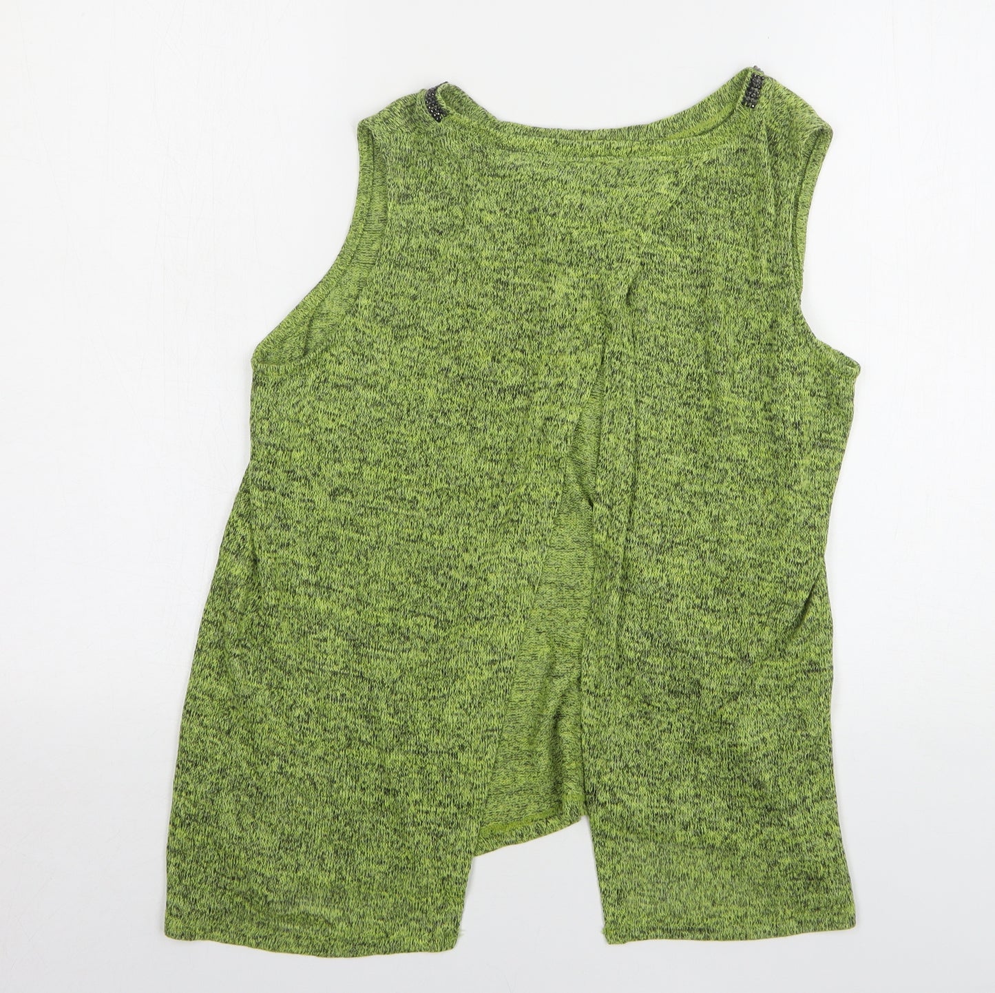 River Island Womens Green Polyester Basic Tank Size 12 Round Neck