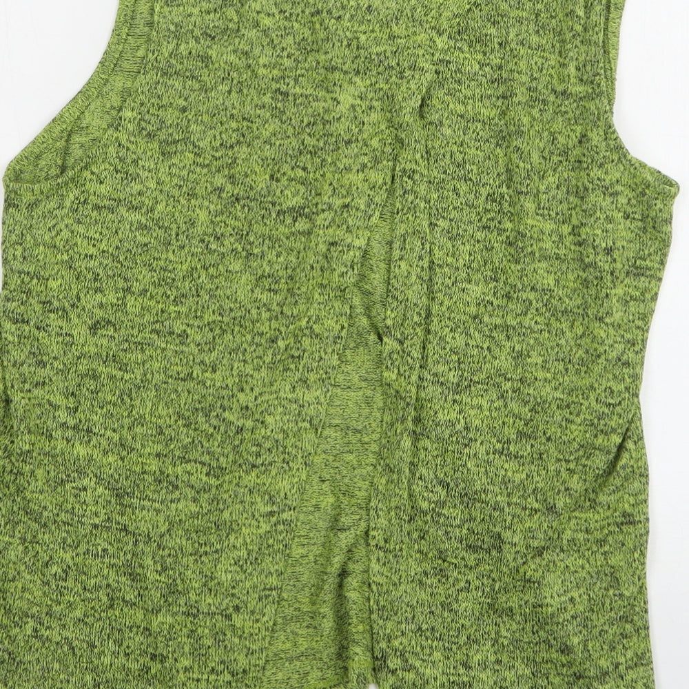 River Island Womens Green Polyester Basic Tank Size 12 Round Neck