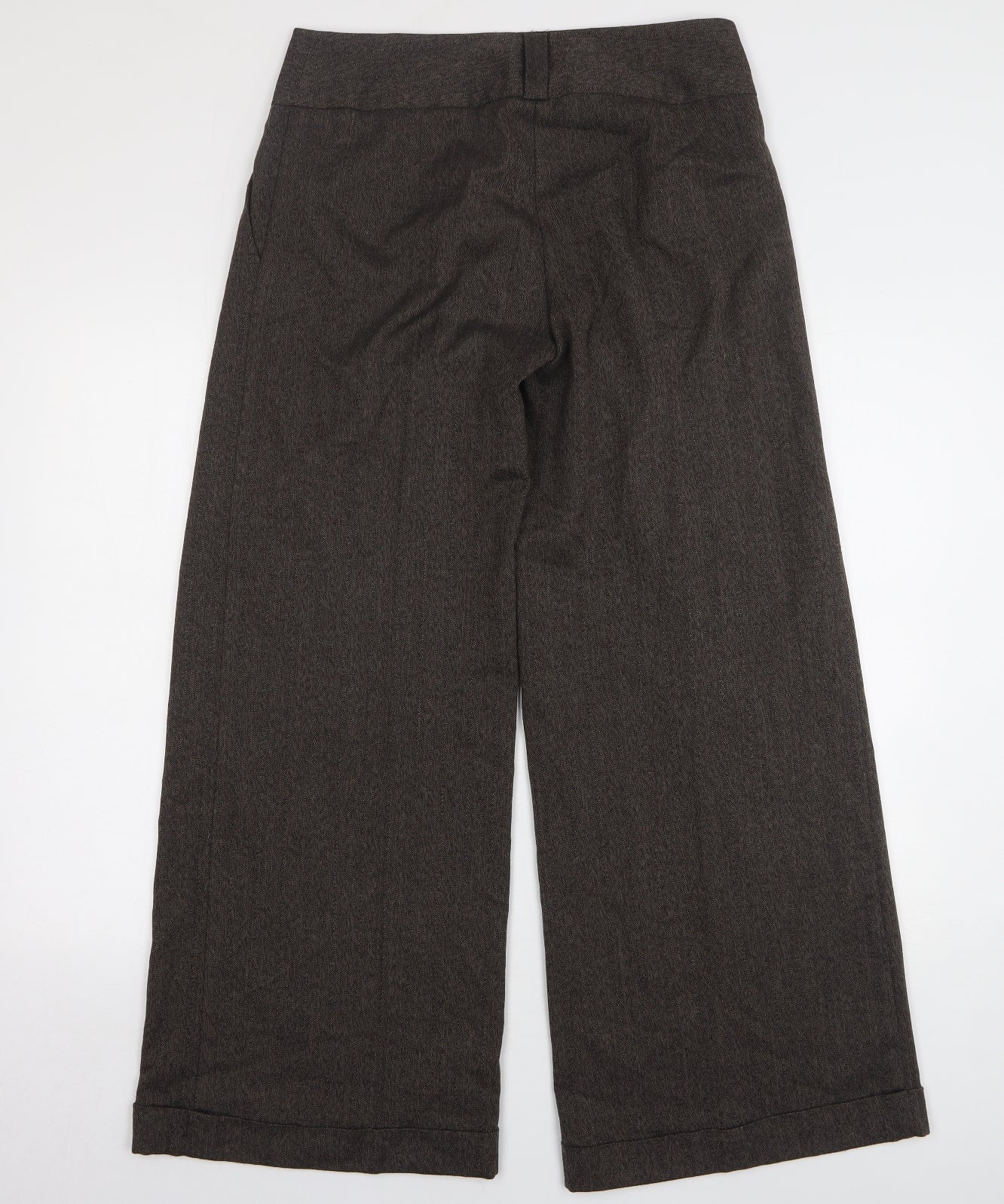 Love Label Womens Brown Polyester Trousers Size 10 L31 in Regular