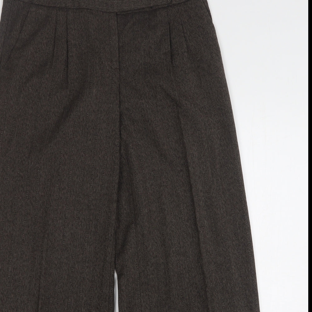 Love Label Womens Brown Polyester Trousers Size 10 L31 in Regular