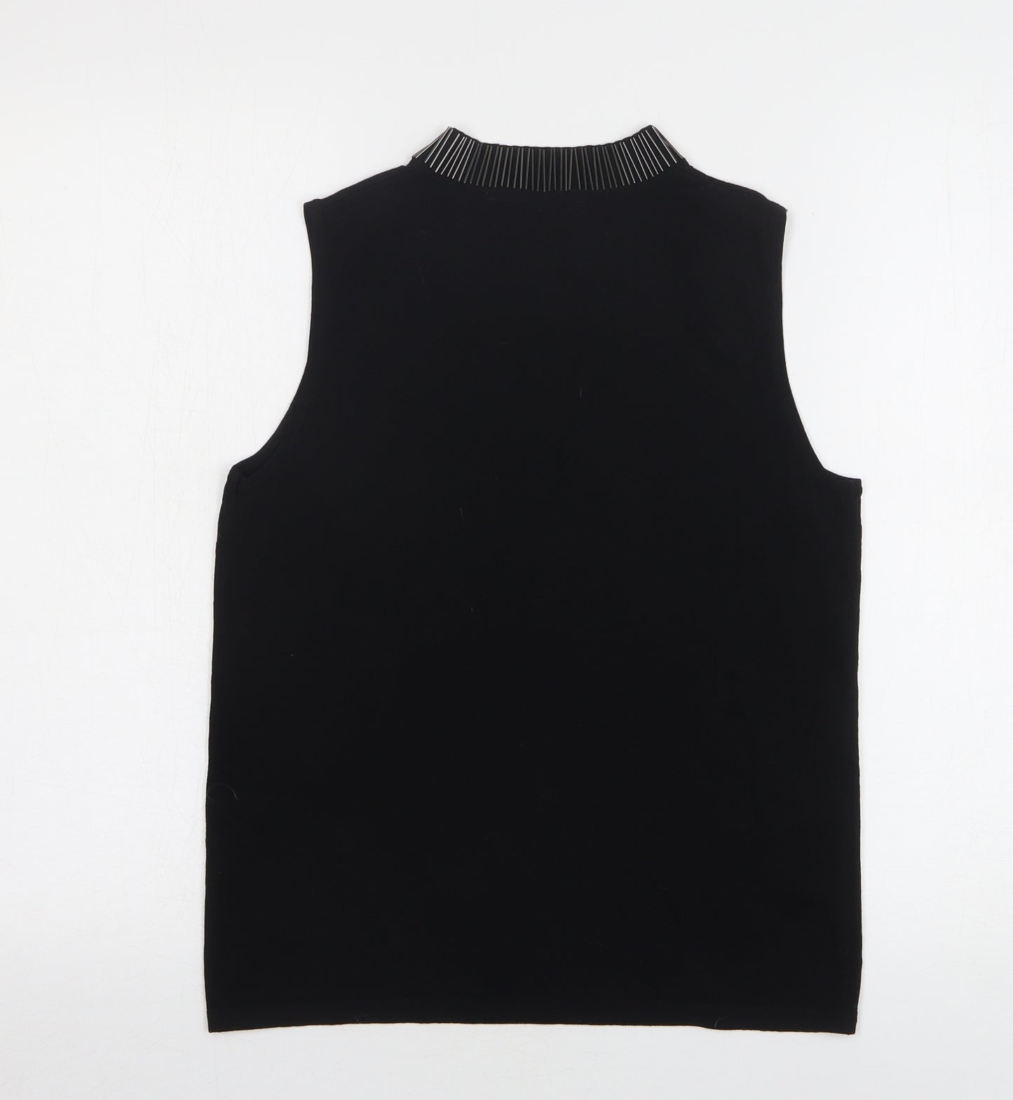Dorothy Perkins Womens Black Polyester Basic T-Shirt Size 12 Round Neck