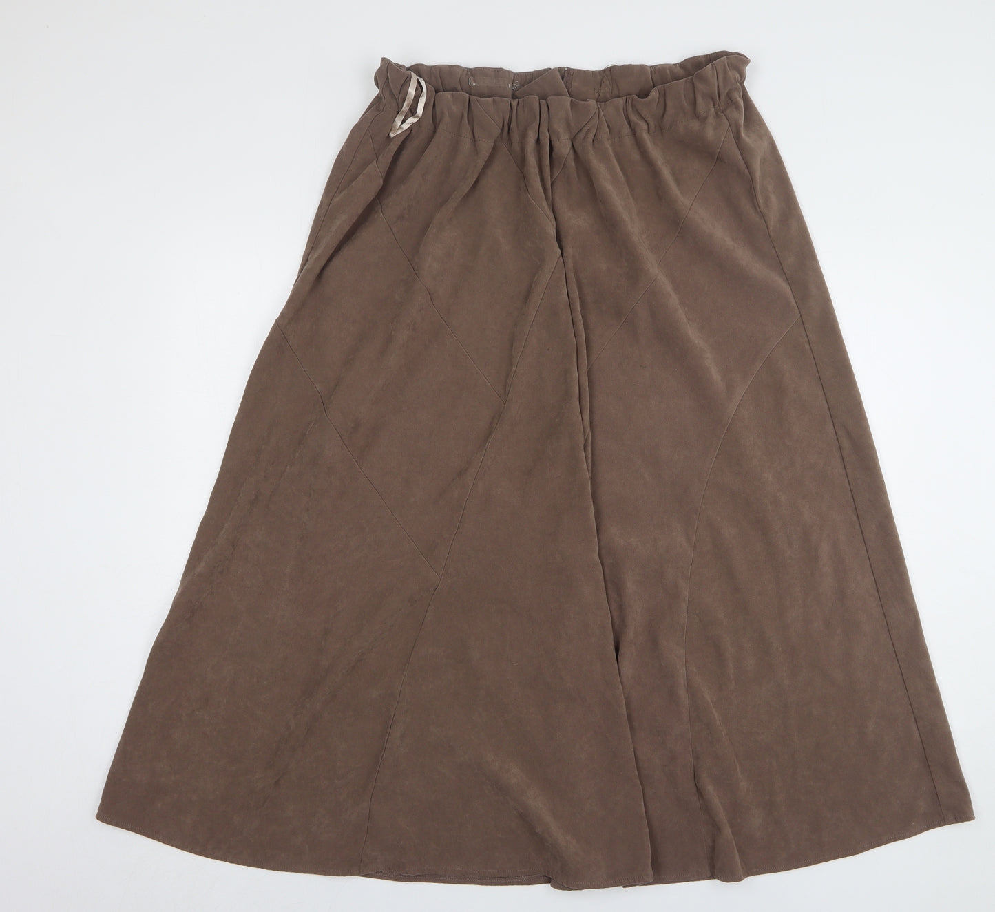 Preworn Womens Brown Polyester A-Line Skirt Size 26