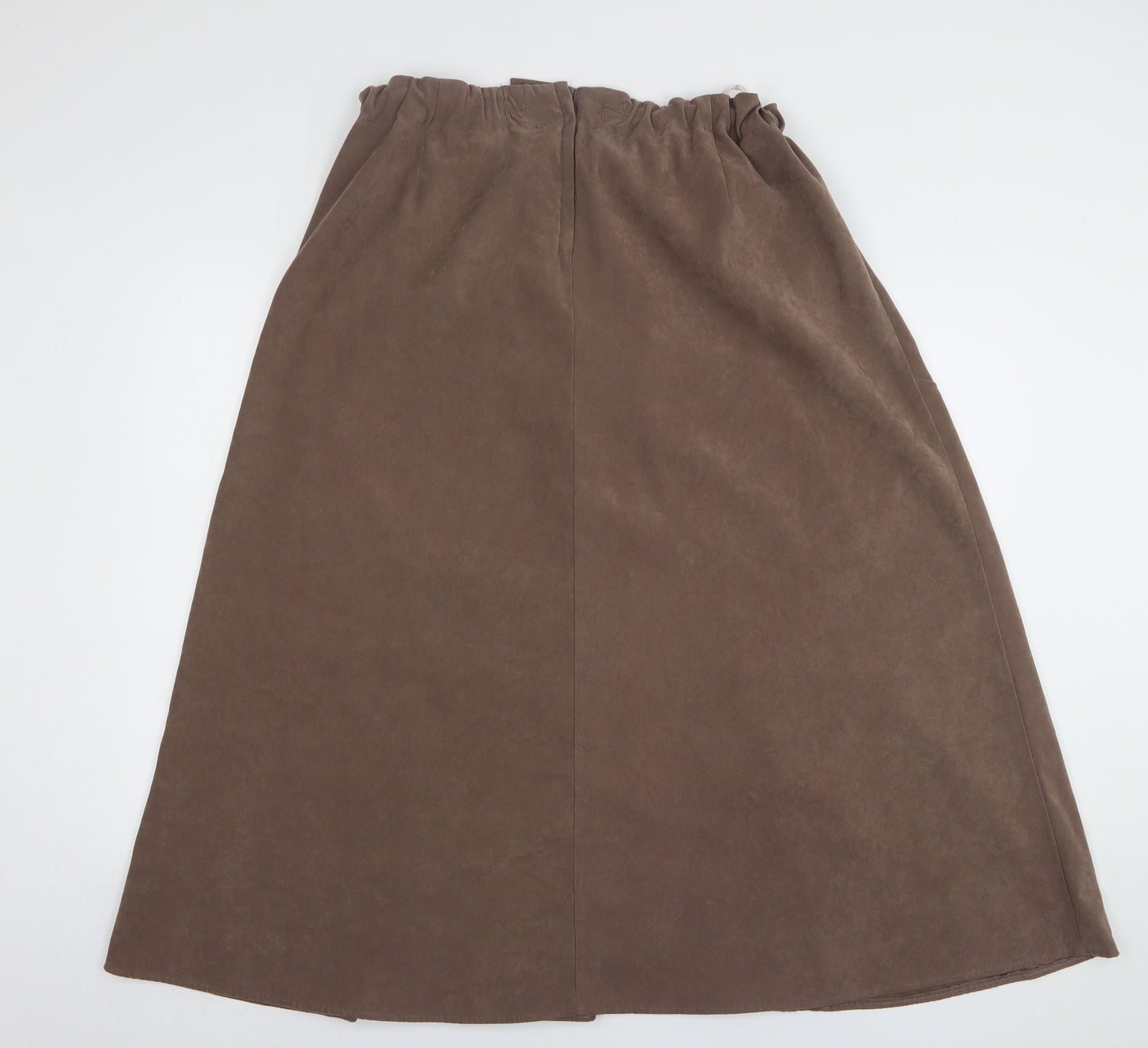 Preworn Womens Brown Polyester A-Line Skirt Size 26