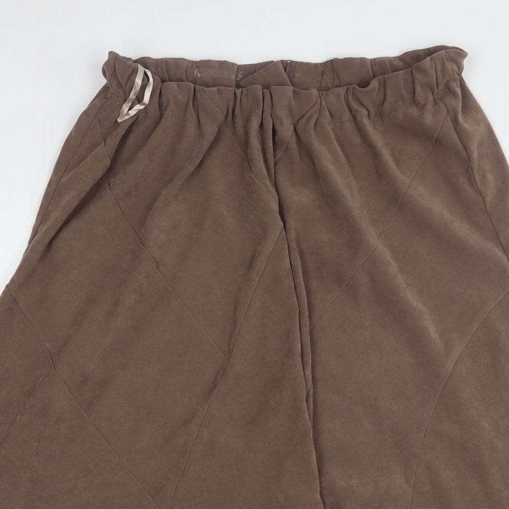 Preworn Womens Brown Polyester A-Line Skirt Size 26