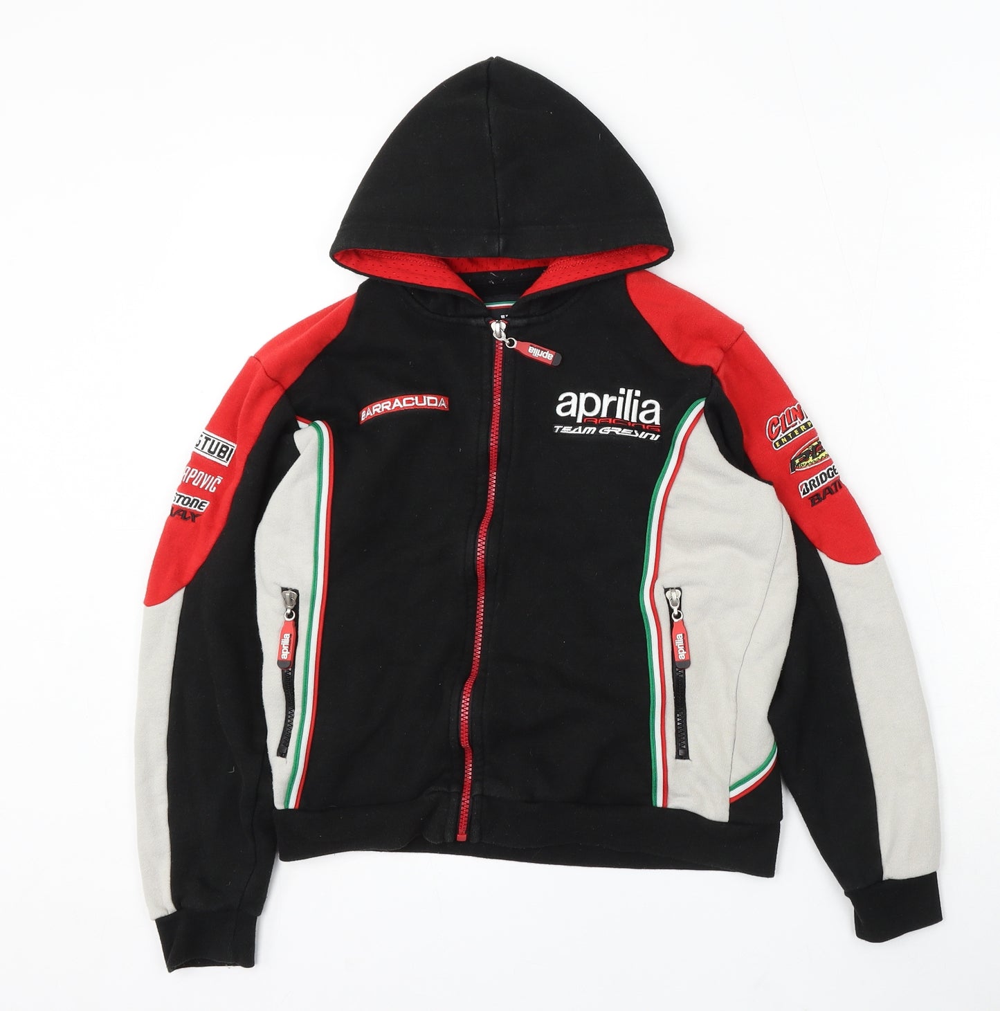 Aprilia Boys Multicoloured Geometric Cotton Pullover Hoodie Size 9 Years