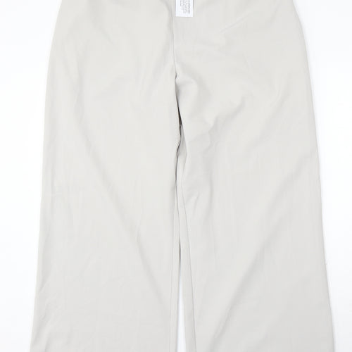 Nightingales Womens Grey Polyester Trousers Size 38 L30 in Regular