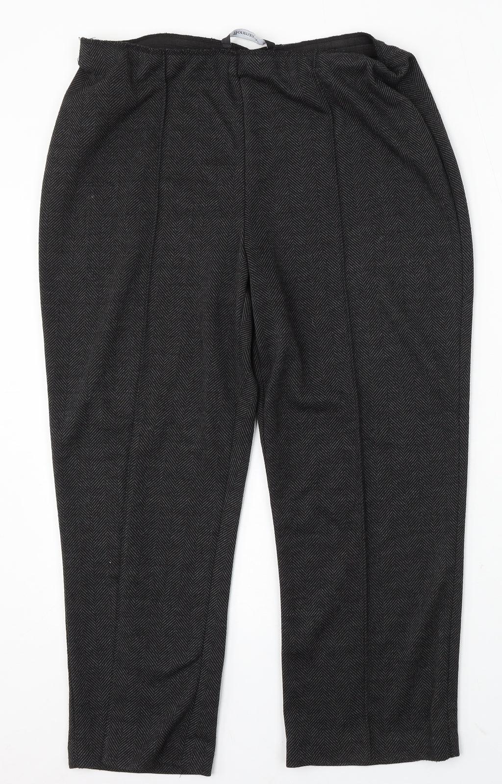Bonmarché Womens Grey Polyester Trousers Size 14 L24 in Regular