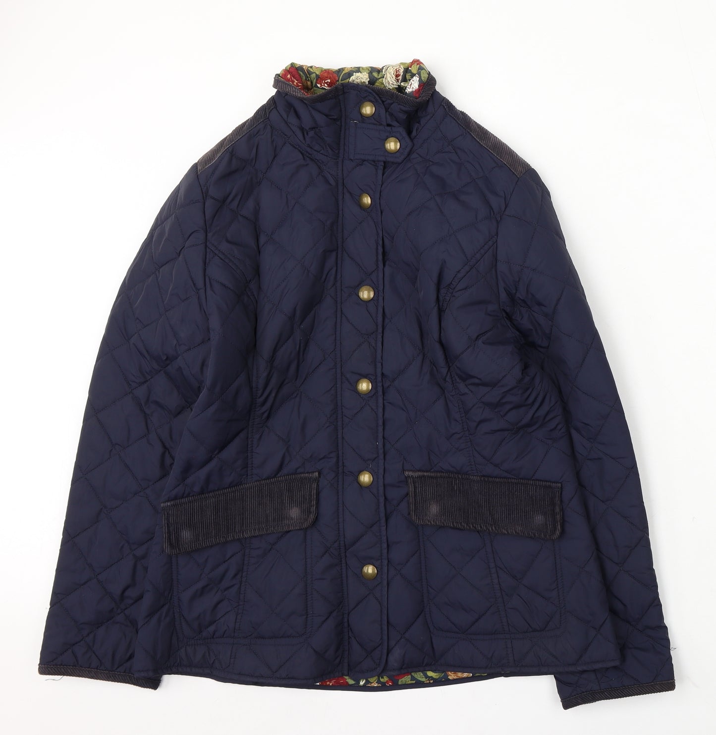 Avenue Womens Blue Jacket Coat Size M Zip