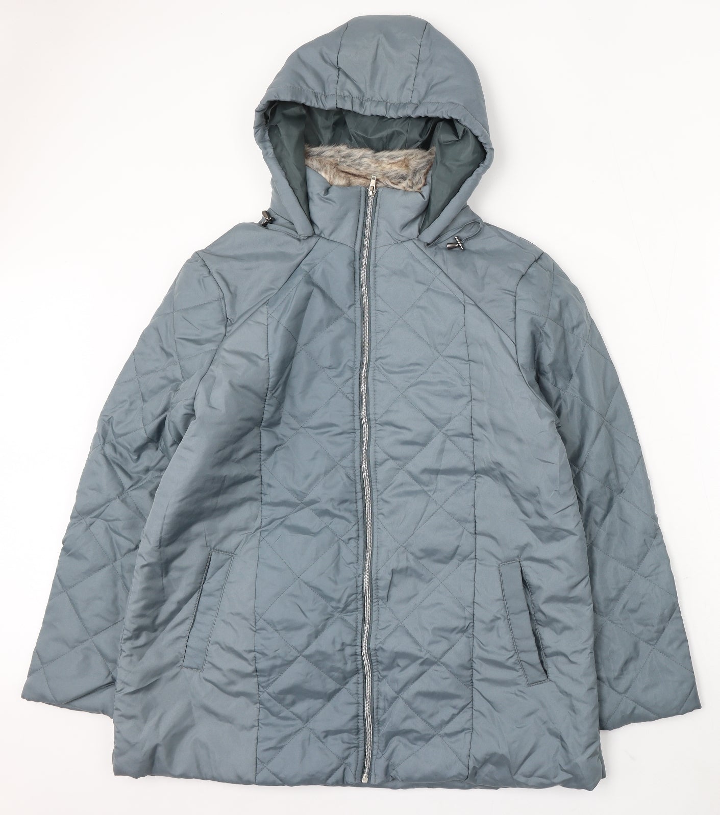 Anne De Lancay Womens Blue Jacket Size M Zip