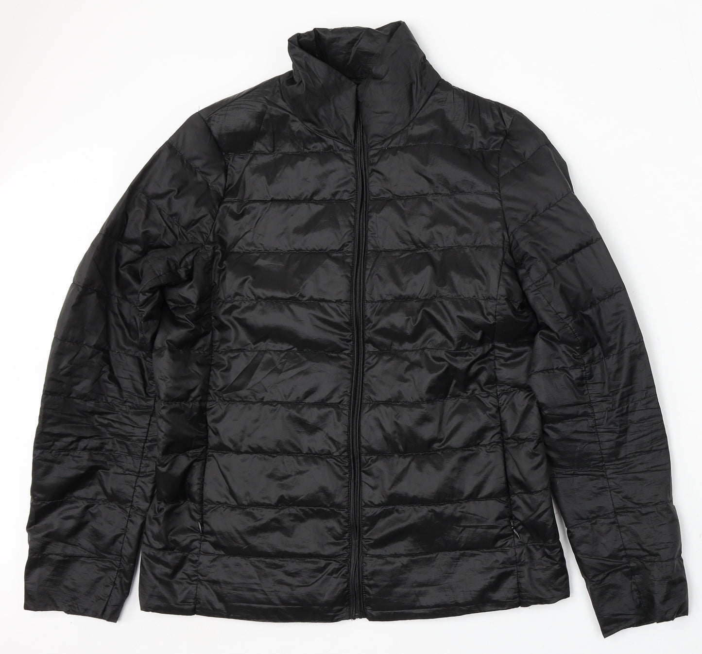 Esssentiel Womens Black Puffer Jacket Jacket Size 12 Zip