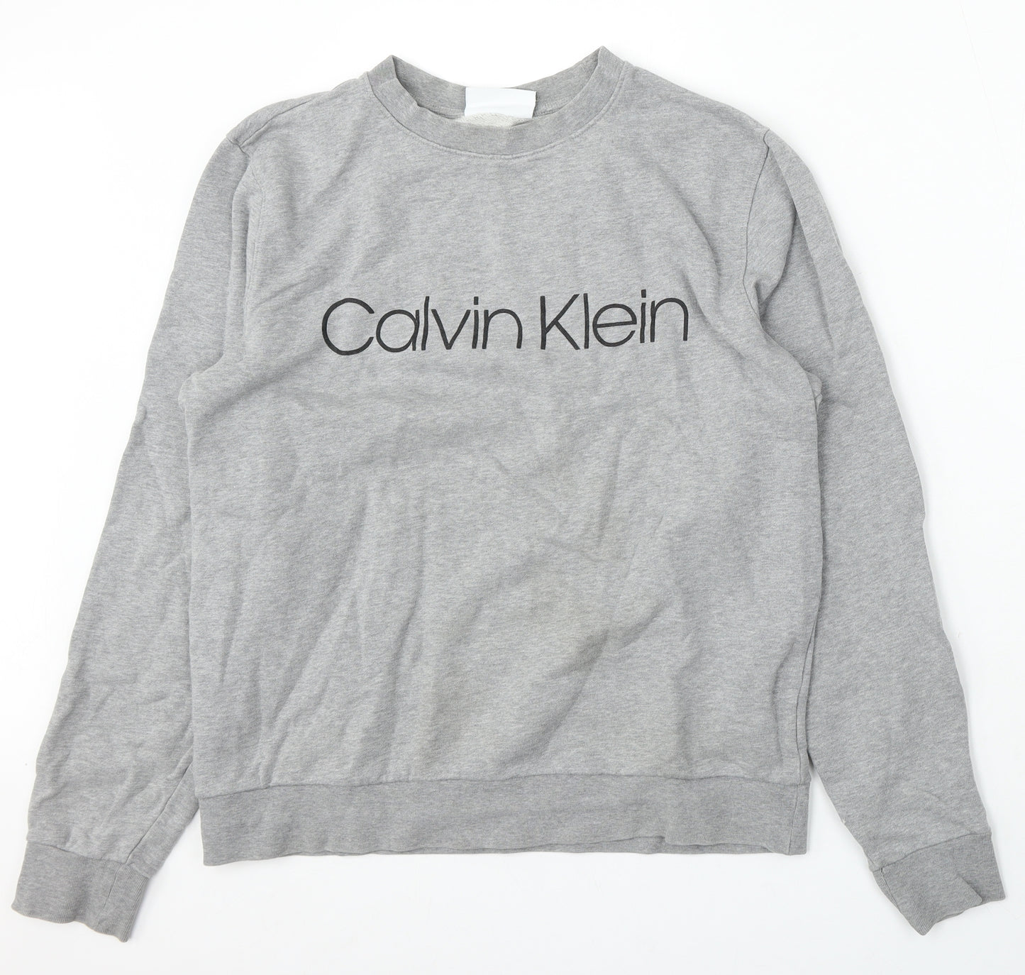 Calvin Klein Mens Grey Cotton Pullover Sweatshirt Size M