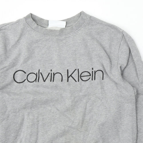 Calvin Klein Mens Grey Cotton Pullover Sweatshirt Size M
