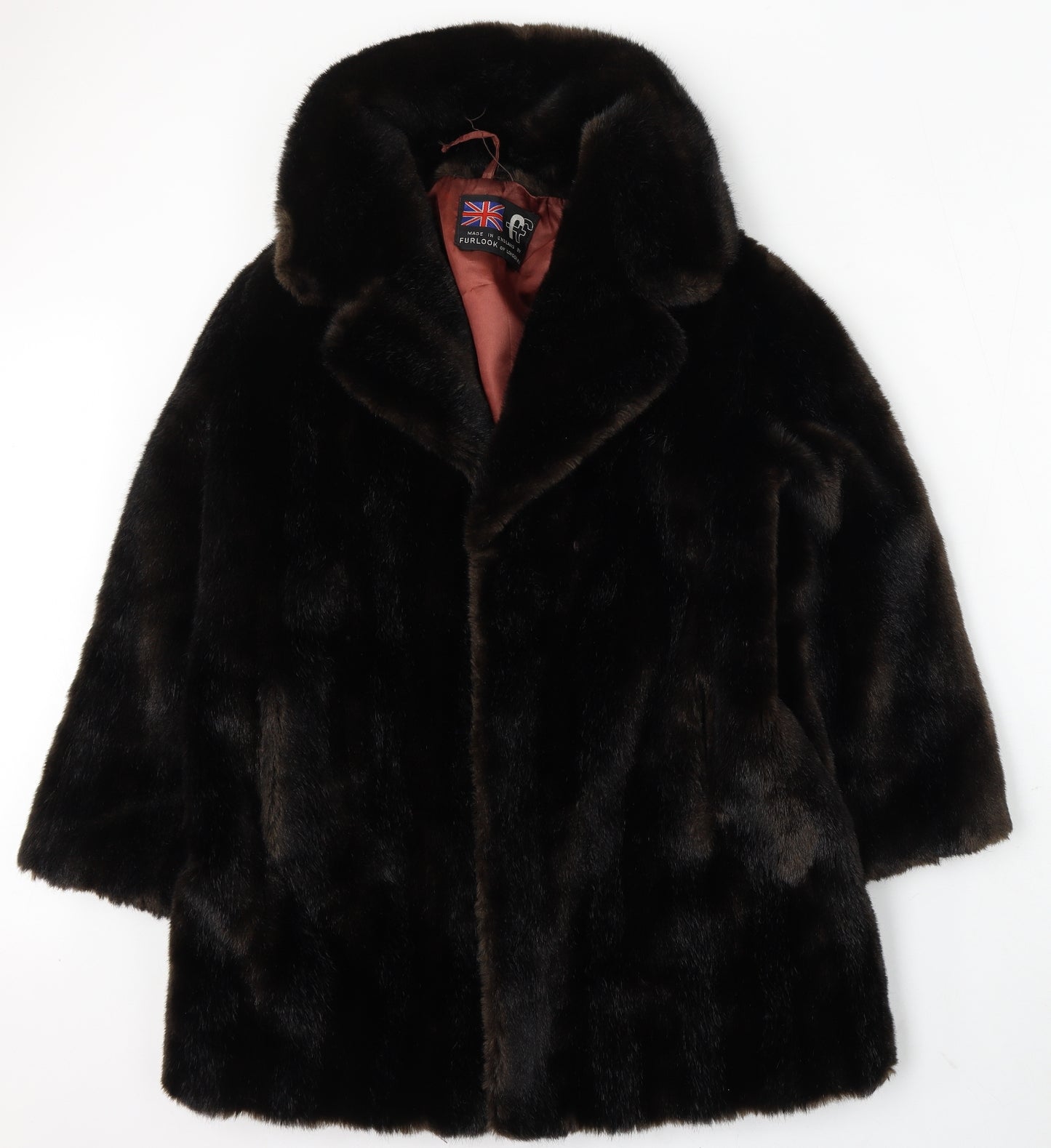 Furlook Womens Brown Jacket Coat Size M