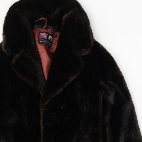 Furlook Womens Brown Jacket Coat Size M
