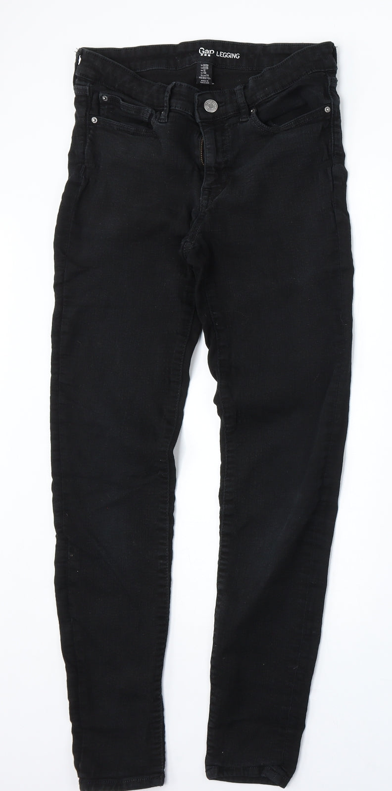Gap Womens Black Polyester Skinny Jeans Size 12 L30 in Regular Button