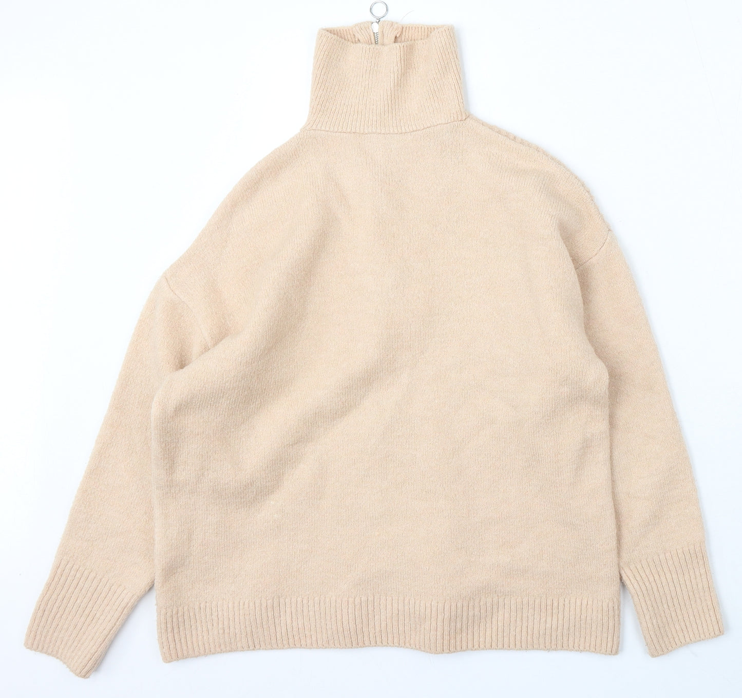 George Womens Pink Mock Neck Acrylic Pullover Jumper Size M