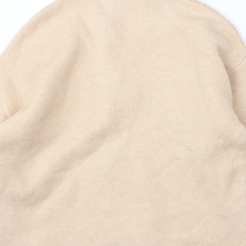 George Womens Pink Mock Neck Acrylic Pullover Jumper Size M