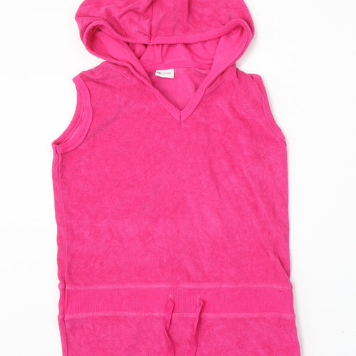Ethel Austin Girls Pink Cotton Pullover Hoodie Size 12-13 Years