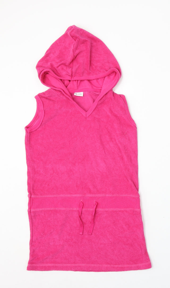 Ethel Austin Girls Pink Cotton Pullover Hoodie Size 12-13 Years