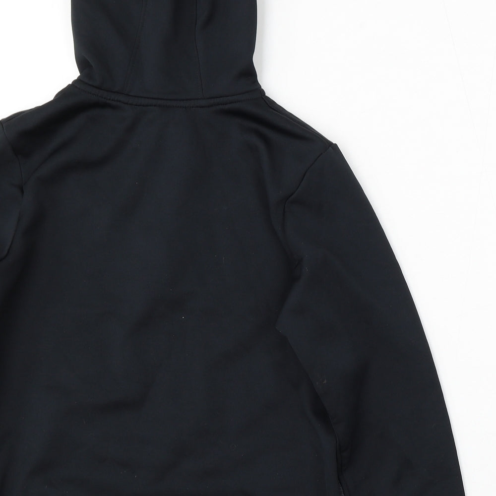Under armour Boys Black Polyester Full Zip Hoodie Size M Zip