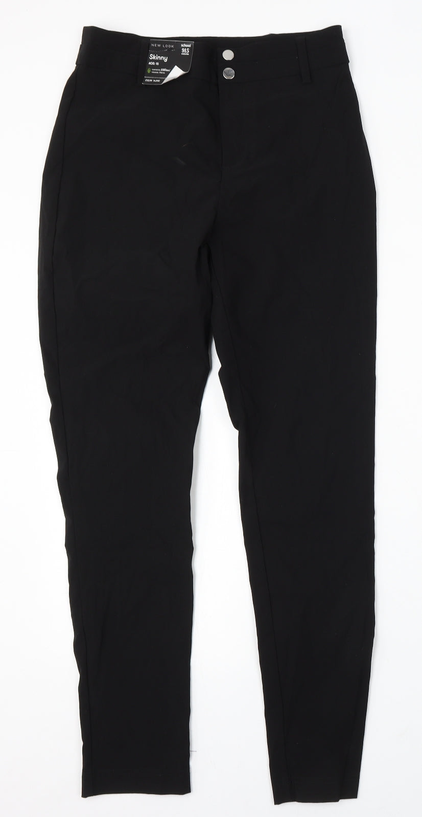 New Look Girls Black Polyester Capri Trousers Size 15 Years L29 in Regular