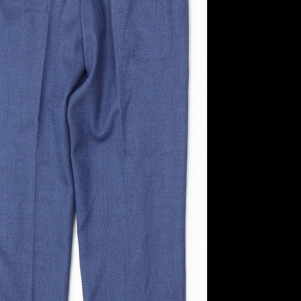 Honor Milburn Womens Blue Polyester Trousers Size 14 L27 in Regular