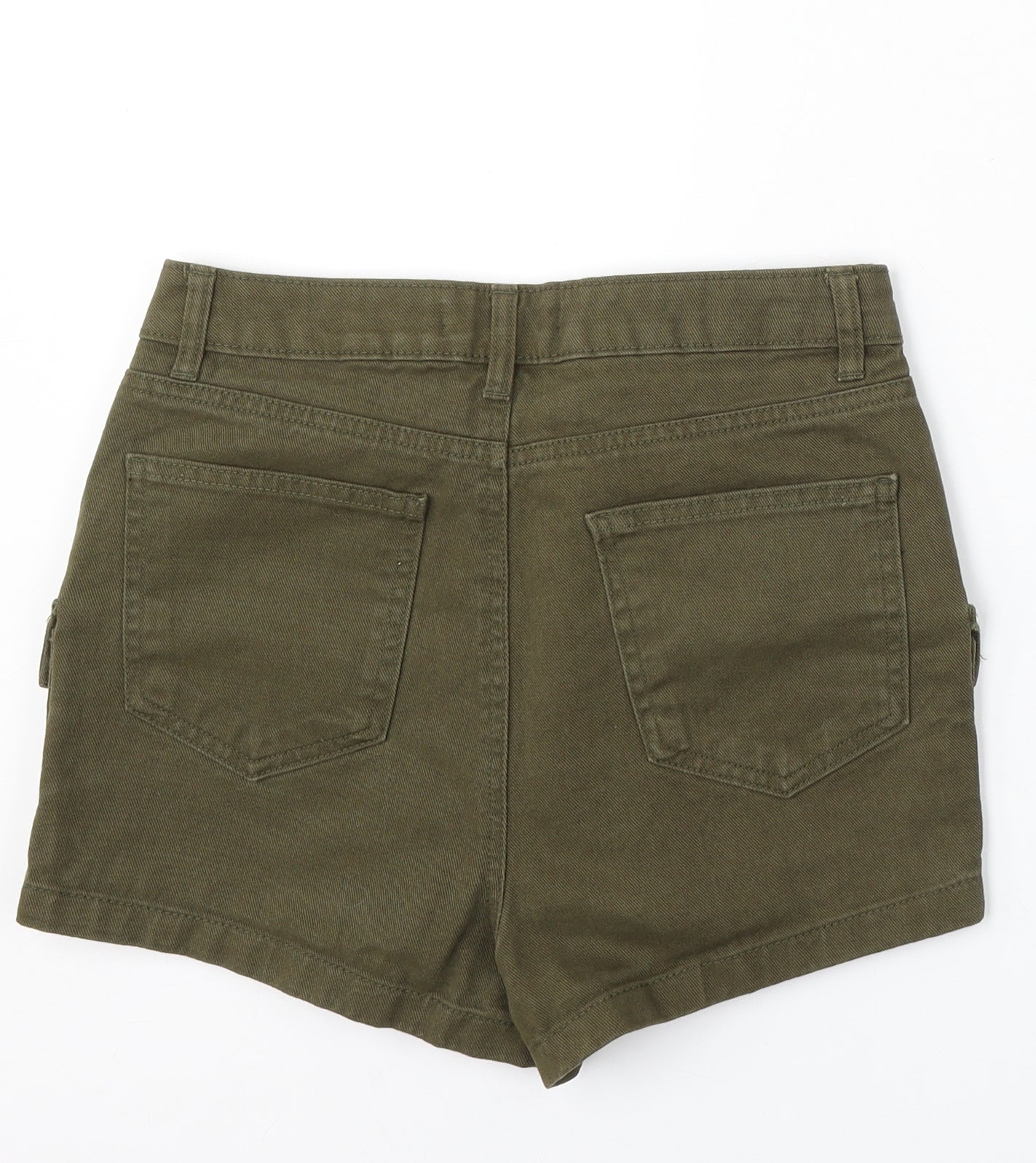 Denim & Co. Womens Green Cotton Cargo Shorts Size 10 L4 in Regular