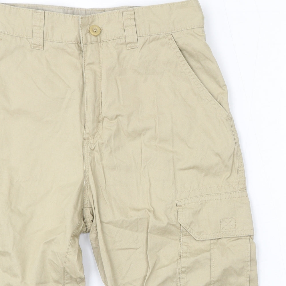 Quechua Mens Beige Cotton Cargo Shorts Size S L15 in Regular