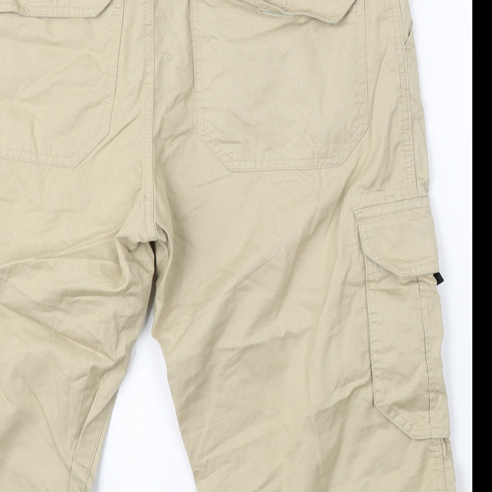 Quechua Mens Beige Cotton Cargo Shorts Size S L15 in Regular