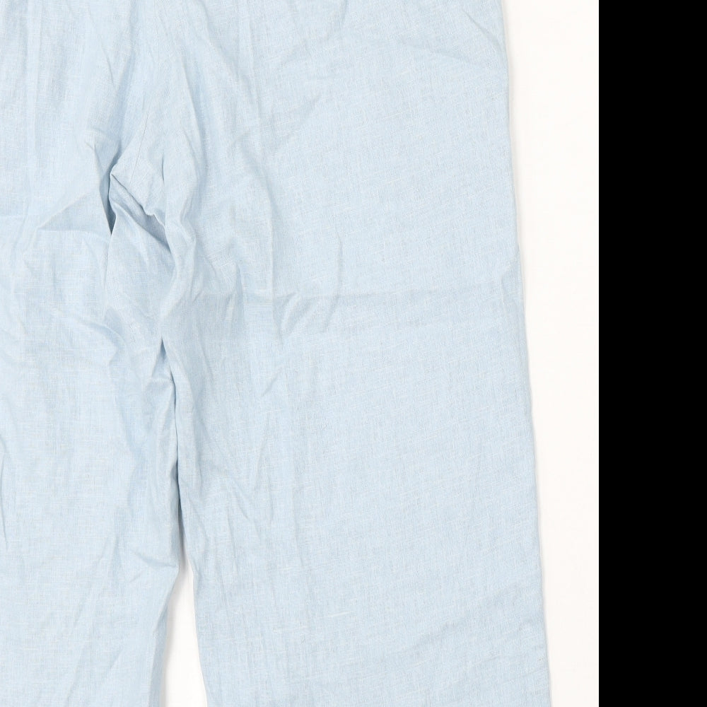 YN COllection Womens Blue Linen Trousers Size 18 L25 in Regular
