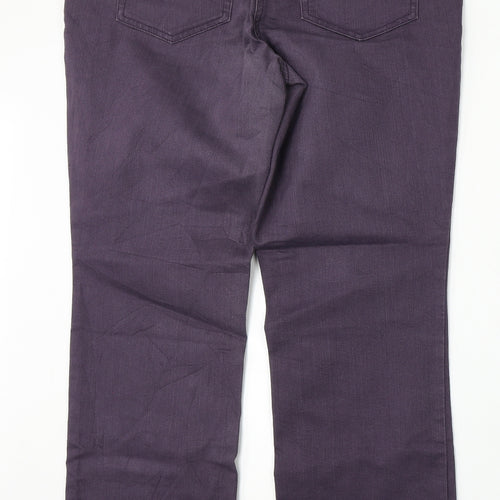 MAC Womens Purple Cotton Bootcut Jeans Size 36 L31 in Regular Button