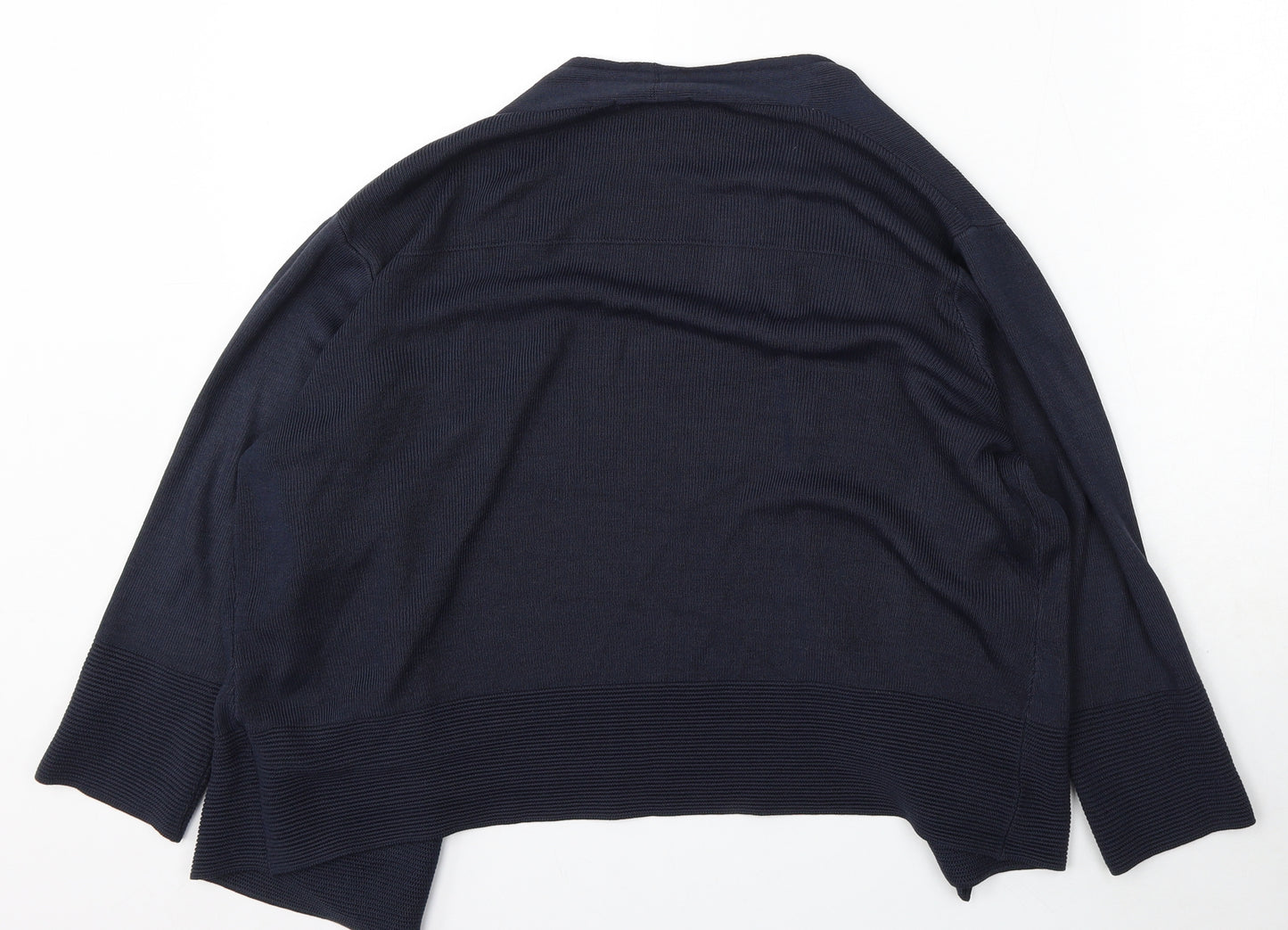 Marks and Spencer Womens Blue V-Neck Acrylic Cardigan Jumper Size 16