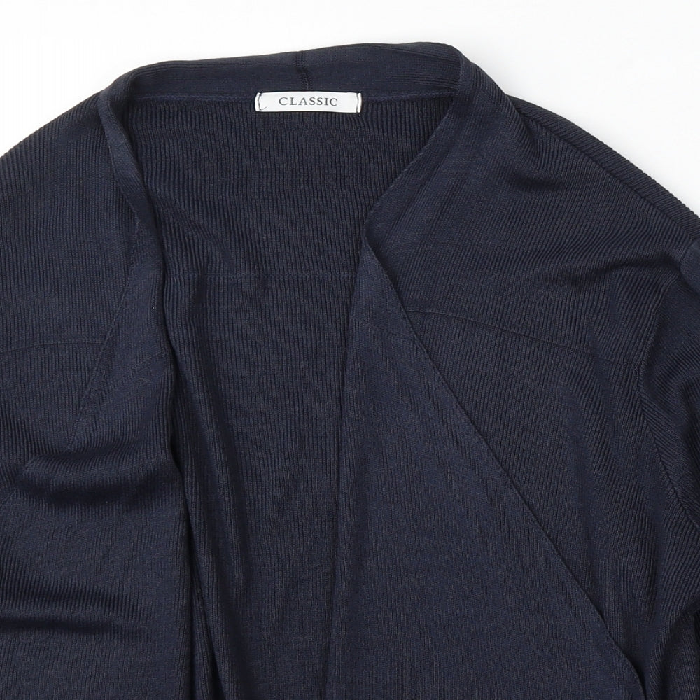 Marks and Spencer Womens Blue V-Neck Acrylic Cardigan Jumper Size 16